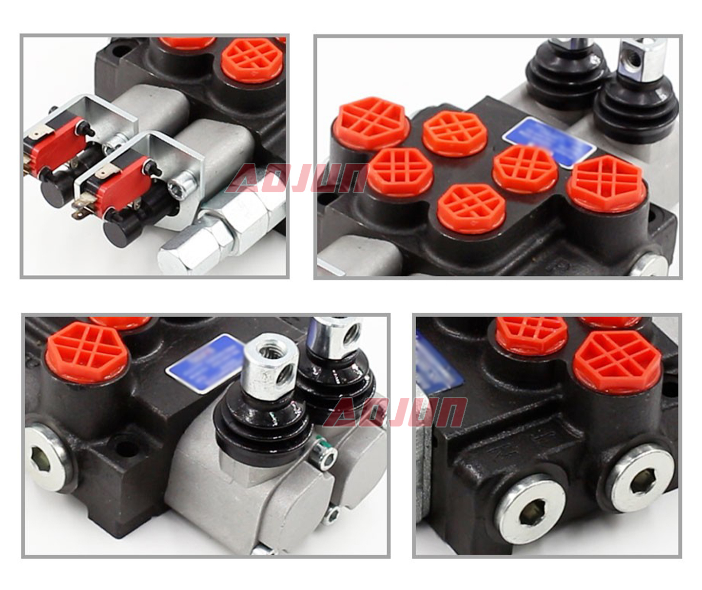 2 Spool Manual Monoblock Directional Valve P40 Micro Switch detailed image